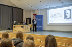 Prof. dr hab. Józef Banaś i Dr Rafał Nalepa podczas odczytu