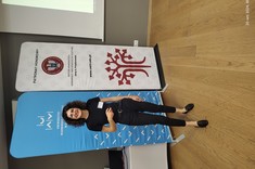 Mgr Justyna Madej podczas wystąpienia